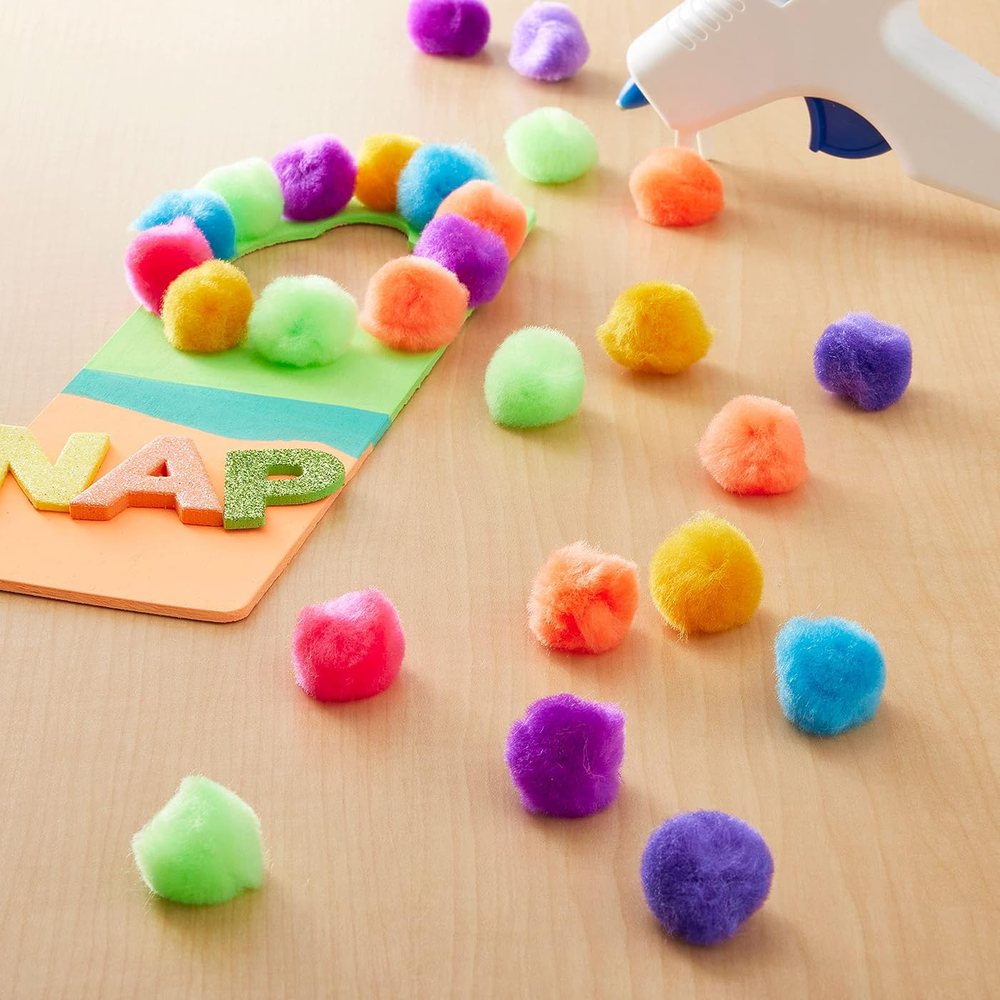 Creatology 1" Bright Mix Pom Poms, view 3