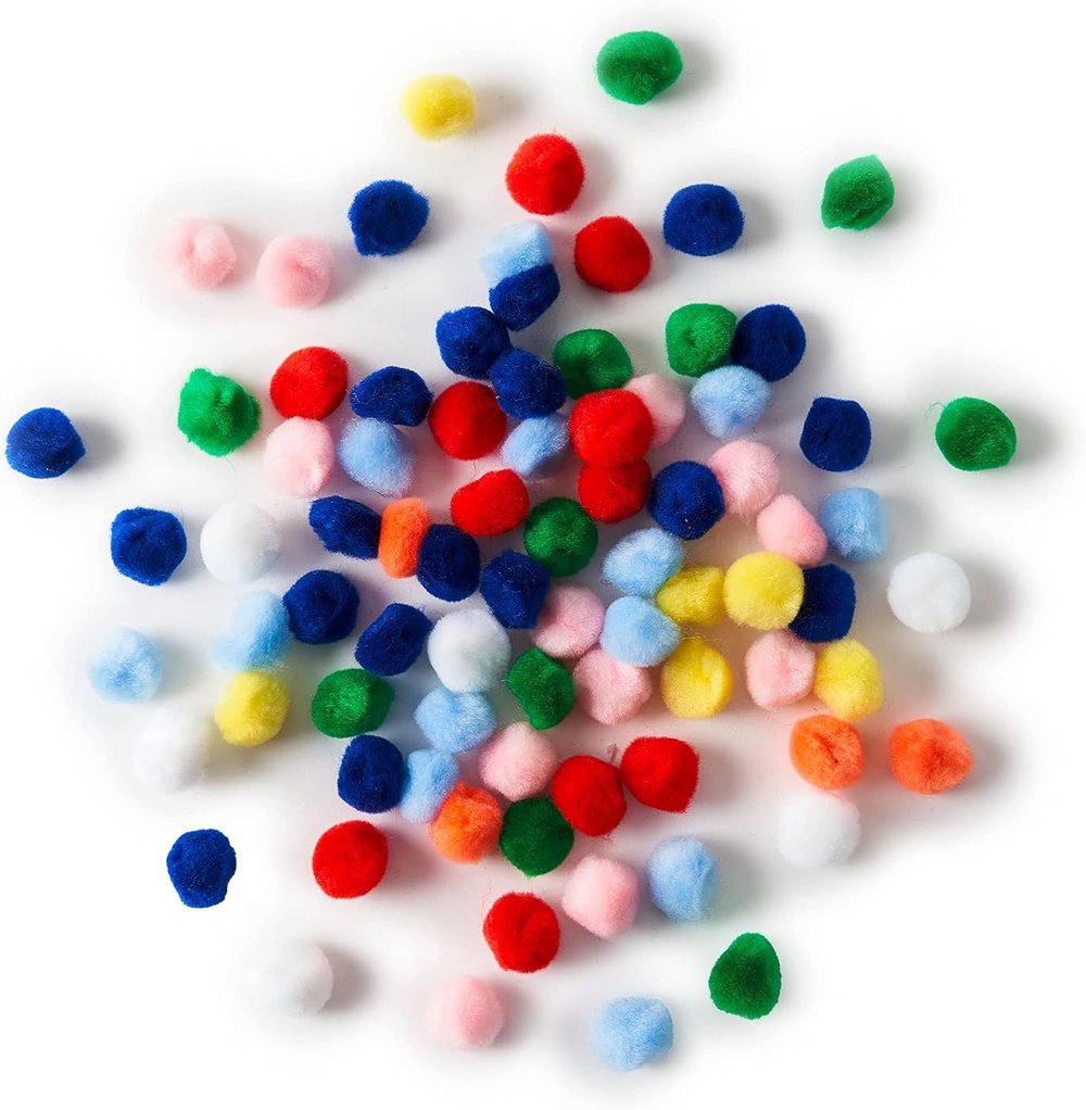 Creatology 1" Multicolor Pom Poms, view 4