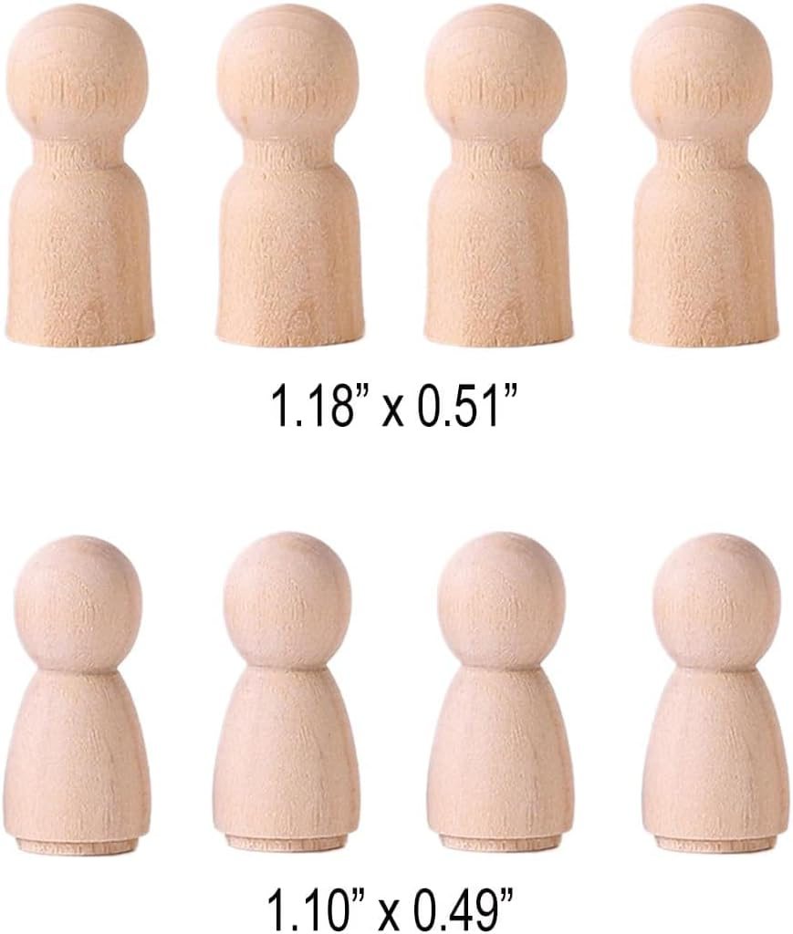 Creatology 12 Packs: 8 ct. (96 Total) 1" Wooden Peg People, view 4