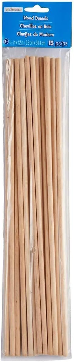 Creatology 3/16" x 12" Wood Dowels, view 2