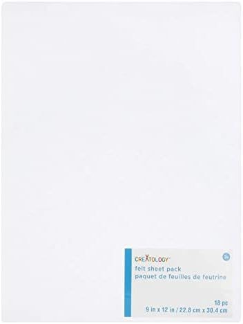 Creatology 9" x 12" White Felt Sheets
