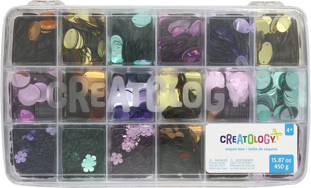 Creatology Assorted Shapes Craft Sequins, Bulk PVC Resin Embellishments, Assorted Colors, 15.87 oz, 1-Pack, view 4