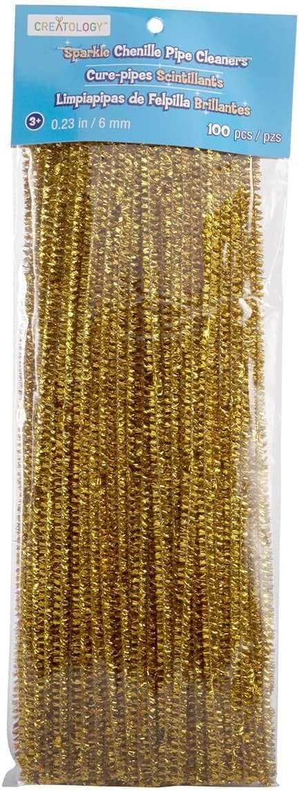 Creatology Gold Glitter Chenille Pipe Cleaners, view 2