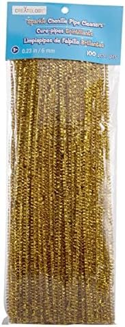 Creatology Gold Glitter Chenille Pipe Cleaners