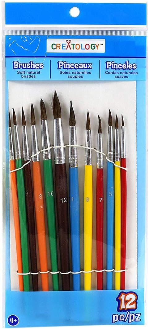 Creatology Natural Bristle Paintbrushes, 12 Count, view 4