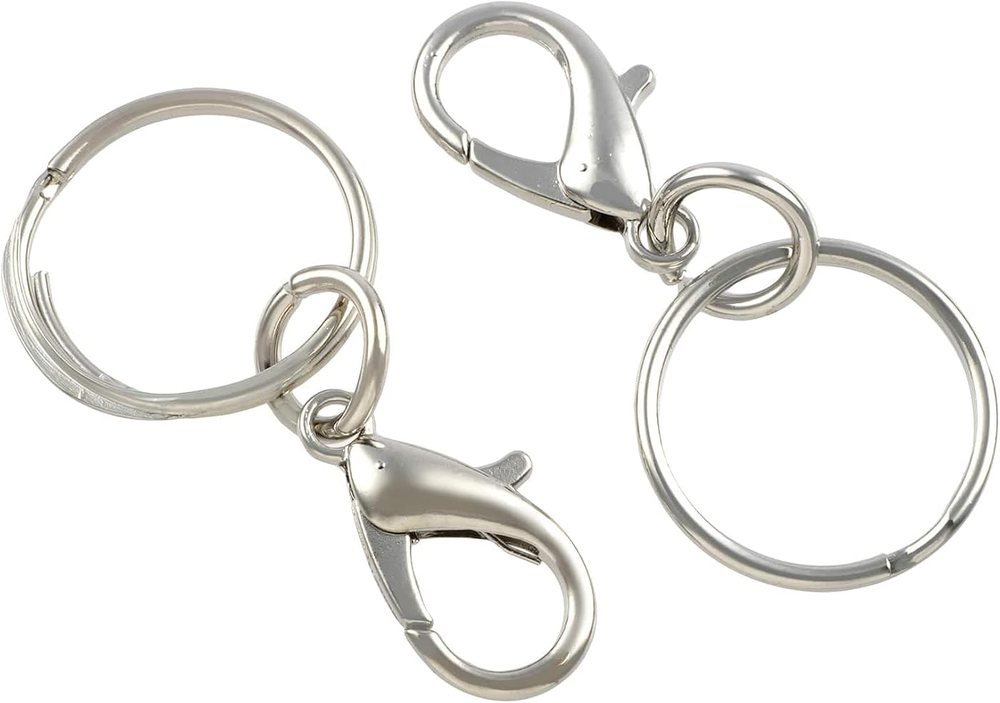 Creatology Rhodium Lobster Claw Key Rings, view 2