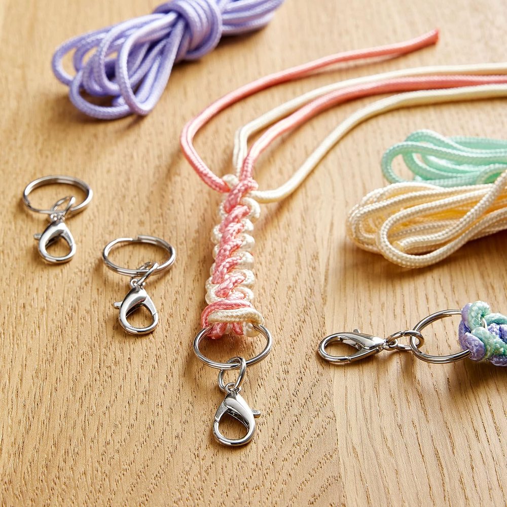 Creatology Rhodium Lobster Claw Key Rings, view 3